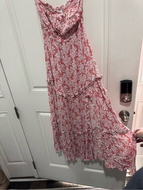 knee length dresses for ladies Elinor Maxi Dress in Slinky Baby Pink , Bodycon , Crew Neck main image 1